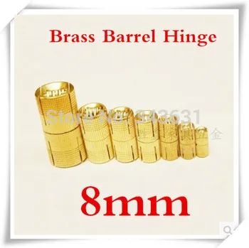 

20pcs 8mm Brass Barrel Hinge Cylindrical Hidden Cabinet Hinges Concealed Invisible Mortise Mount Hinge