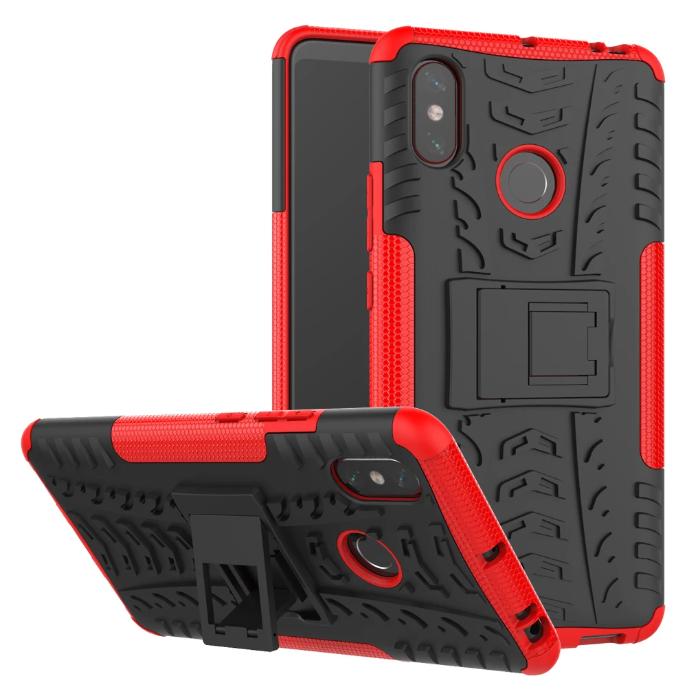 

For Xiaomi Mi Max 3 Case Xiaomi Mi Max3 TPU & PC Dual Armor Capa with Stand Hard Silicone Cover For Xiaomi Mi Max 3 Phone Case