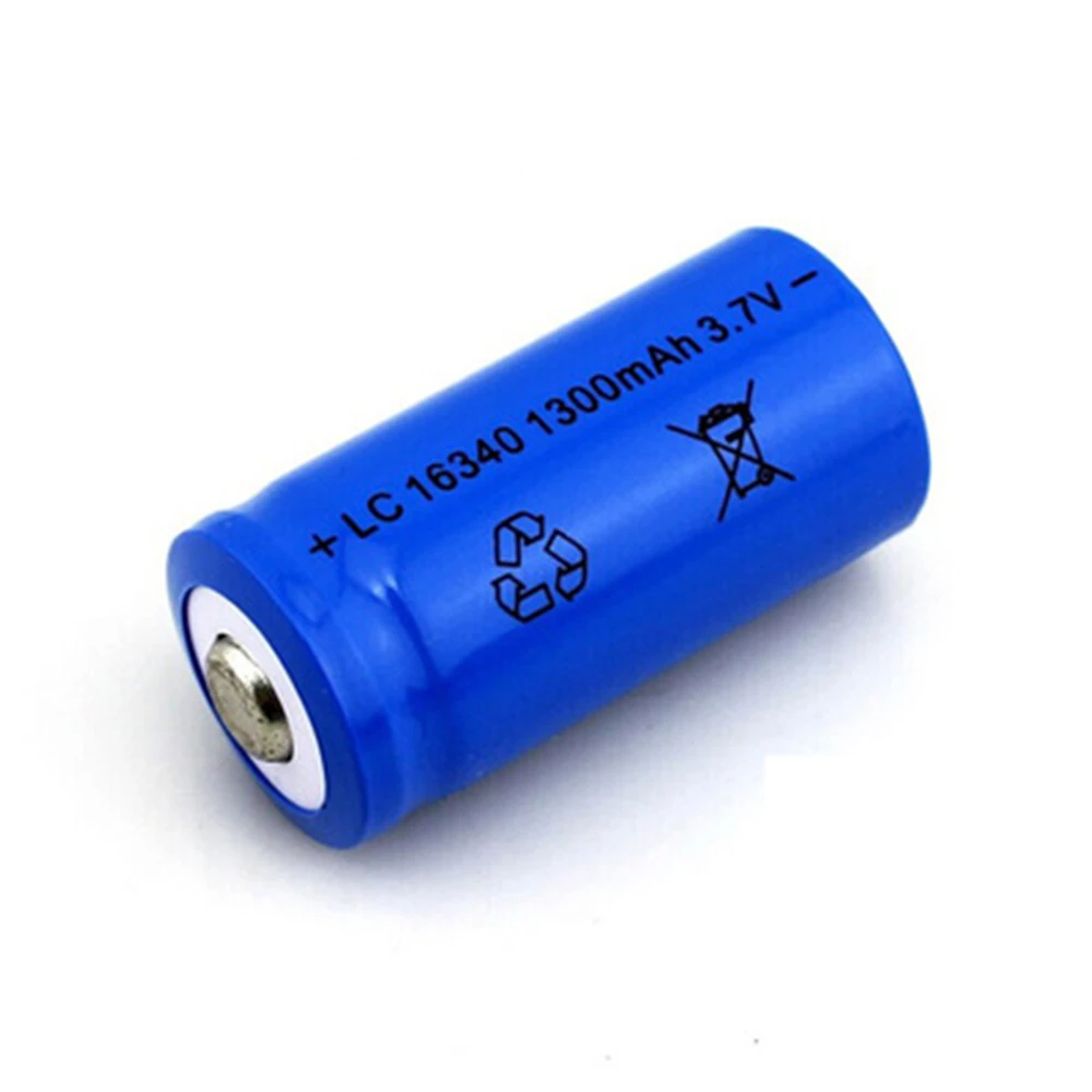 4 шт./компл. 16340 Батарея 3 7 V 1300 мА/ч Перезаряжаемые Li Ion для светодиодного фонарика