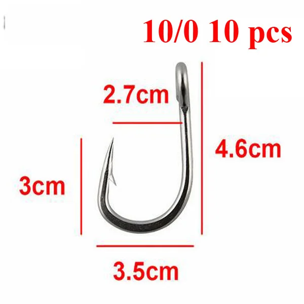 Posidon 10884 10 Pcs/Pack Stainless Steel Assist Fish Hooks Tuna Bait Circle Fish Hooks Live Bait Weighted Fishing Hook - Цвет: 10I0 10pcs