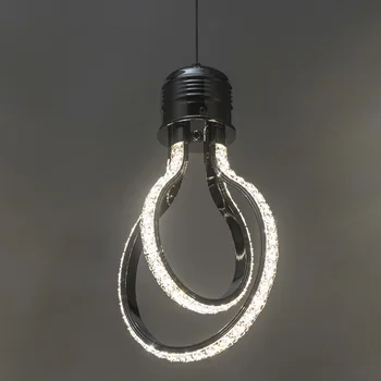 

Modern Restaurant Lamp Led Hotel Crystal Chandelier Luxury Home hanging Light Oval Aluminum Chain Chandelier