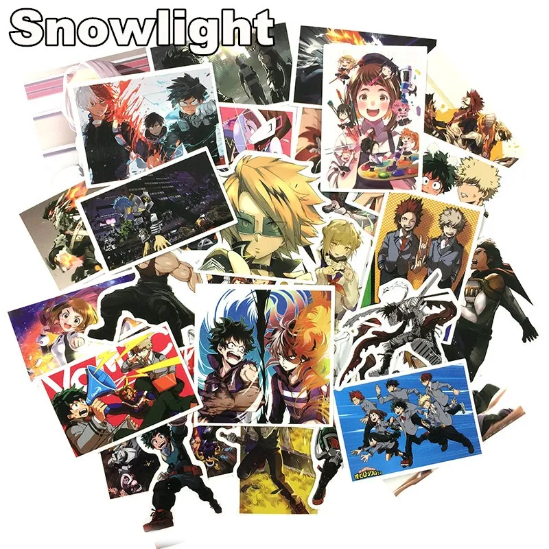 

100pcs Anime Stickers My Hero Academy for Laptop Car Styling Phone Luggage Bike Motorcycle Mixed Cartoon PVC Waterproof Sticker