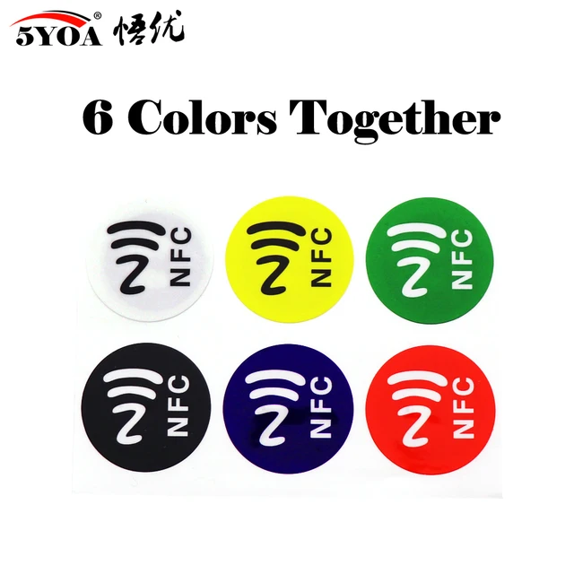 6pcs/lot NFC Tags Stickers NFC213 Label Rfid Tag Card Adhesive  Key Tags llaveros llavero Token Patrol 1