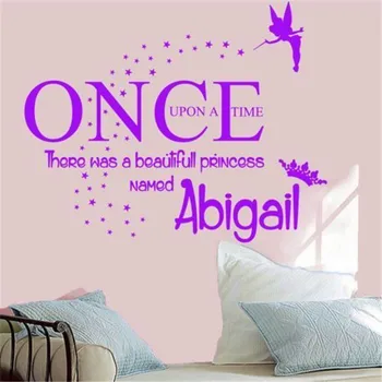 

Once upon a Time Personalized name Vinyl Decal Personalized Wall Sticker