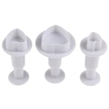 3 шт любовь сердце форма печенья Плунжер резак помадка, мастика кекс Toppers форма печенье Рождественский торт украшения инструмент