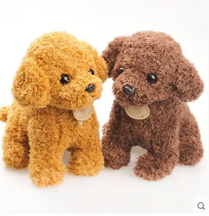 

23CM Cute Simulation Puppy Kids Dolls Curly Plush Teddy Dog Stuffed Pet Soft Anime Toys For Children Stuffed Animals Brinquedos