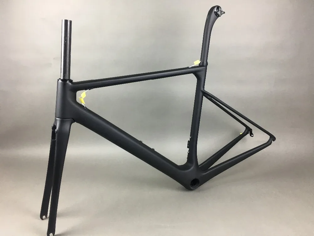Discount 2018 new arrival direct mount brake T1100 full matte nice marble weaves carbon road frame:frameset+fork+seatpost+headset+clmap 84
