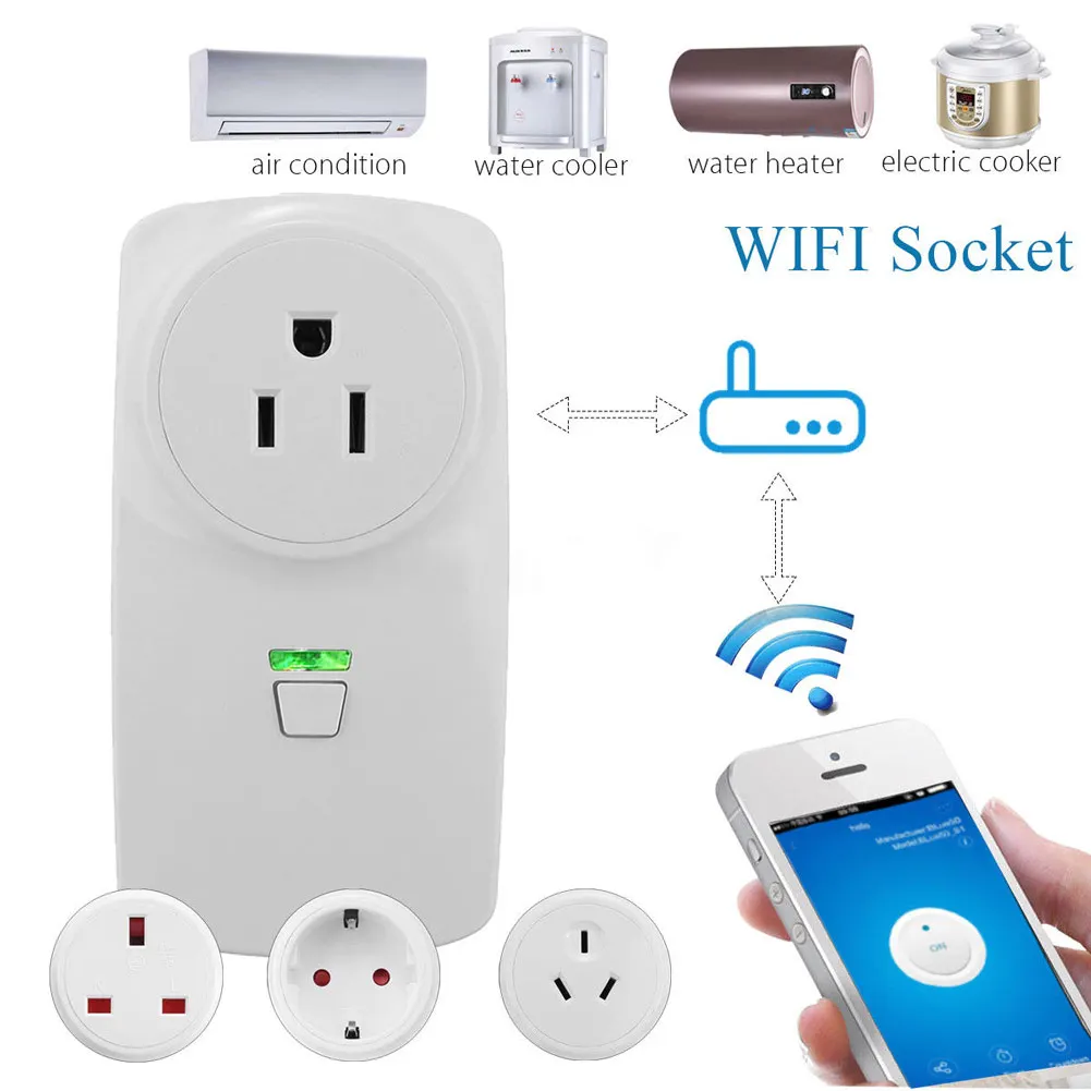

16A Wifi Wireless Remote Smart Switch Socket Plug Outlet Timer A for ECHO ALEXA Google Home -- WWO66