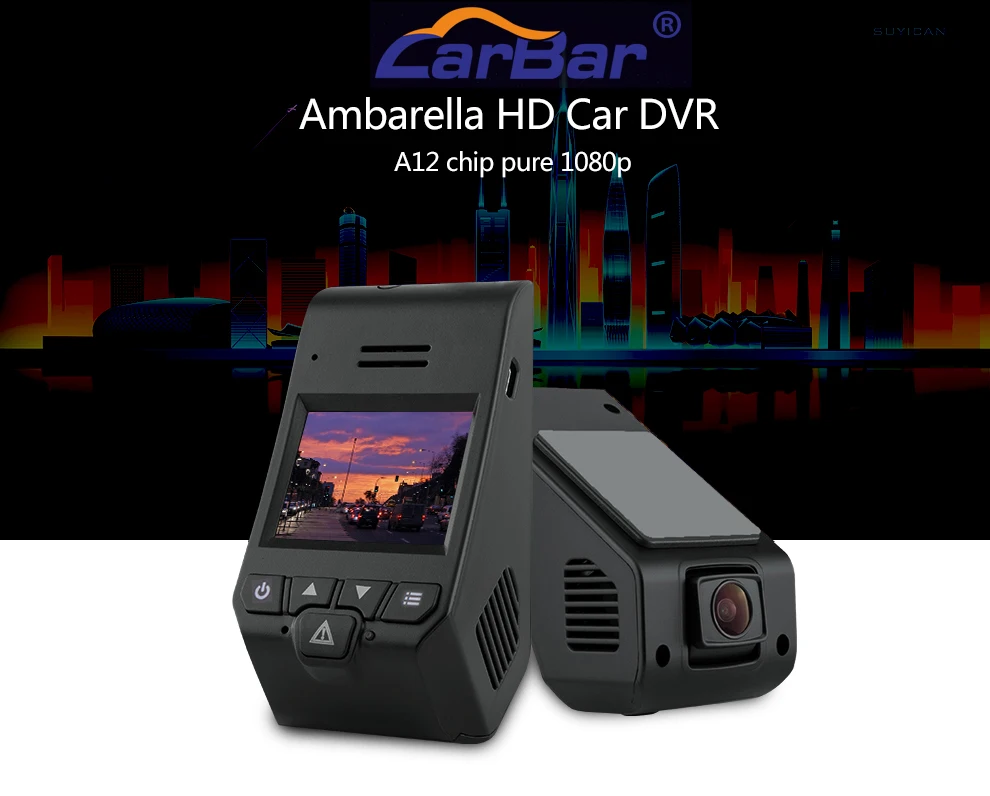 Carbar Ambarella A12 " Wifi 1080P HD Автомобильный видеорегистратор DVRS видео рекордер камера Dash Cam черный ящик 30fps ADAS MIC WDR HDR g-сенсор gps