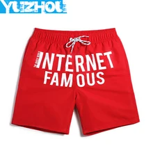 QIKE Мужской купальный костюм слово Твердые быстросохнущие трусы для серфинга бордшорты джоггеры сексуальный купальник с принтом praia plavky mesh