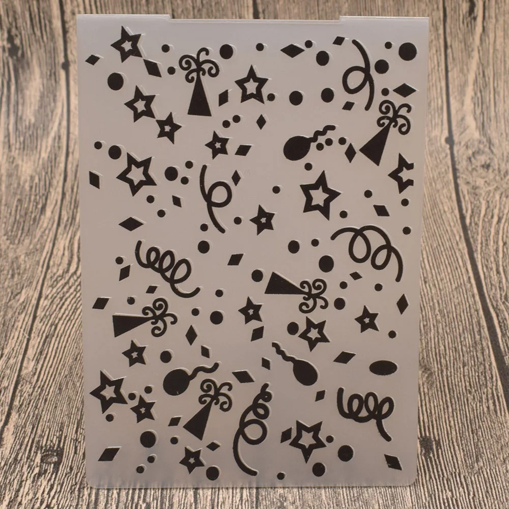 

Fireworks Plastic Embossing Folders for Card Making DIY Scrapbooking Paper Embossing Craft Template