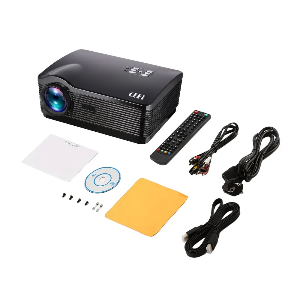 

H1 HD Projector 3000ansi Lumens HDMI/USB/SD/DTV/AV/VGA Home Theater Zoom HD DVB-T Digital TV Projector 5.8" Single LCD + LED