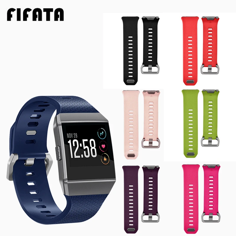 

FIFATA For Fitbit Ionic Colorful Silicone Smart Watch Strap Replacement Watch Band Sport Wrist Strap Accessories For Ionic