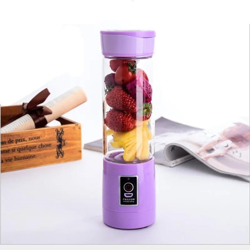 

400ml USB Mini Portable 1 minute Juicer Bottle Juice Blender Lemon vegetables fruit Squeezers Reamers Bottle Drop Shipping