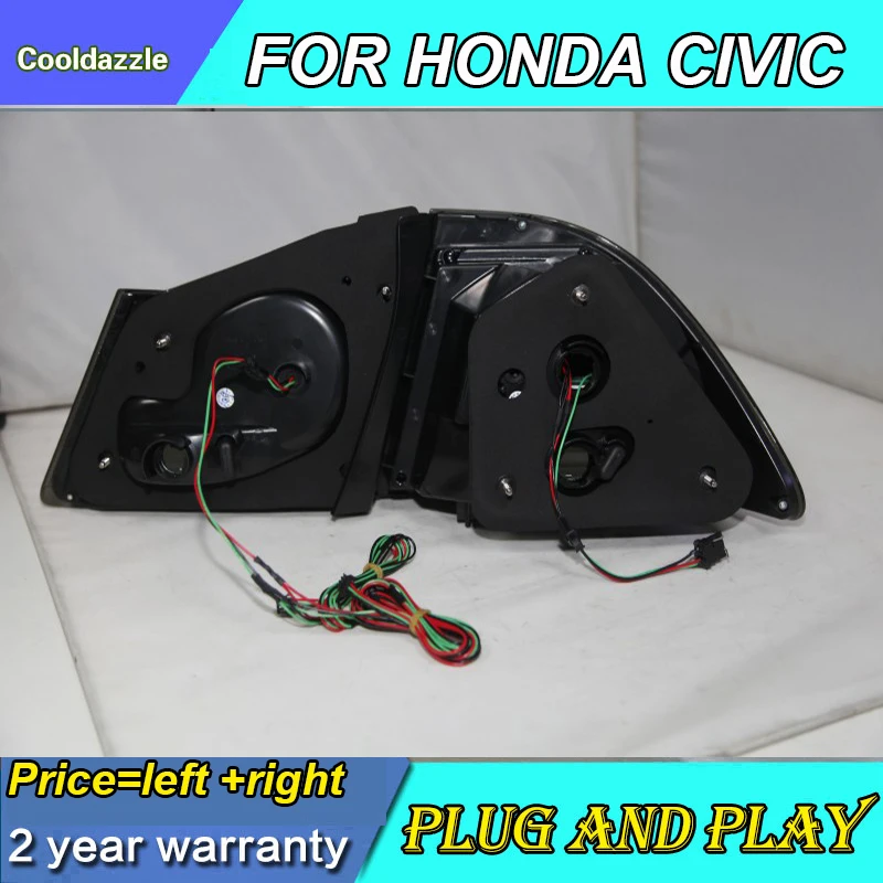 Для HONDA Для Civic светодиодный задний фонарь 2006 2007 2008 2009 2010 Год Дым черный Задний фонарь в сборе