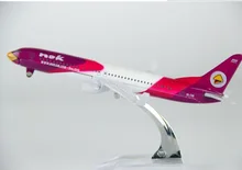 1 400 plane model B737 Thailand Airlines aircraft B737 Metal simulation airplane model for kid font