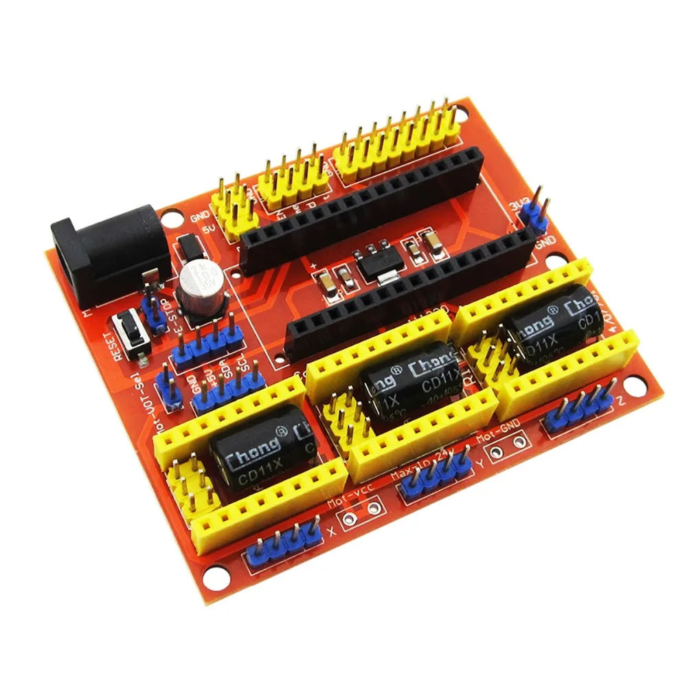 1SET 3DV4 CNC Shield V4 + Nano 3.0 + 3pcs A4988 Reprap Stepper Drivers Set