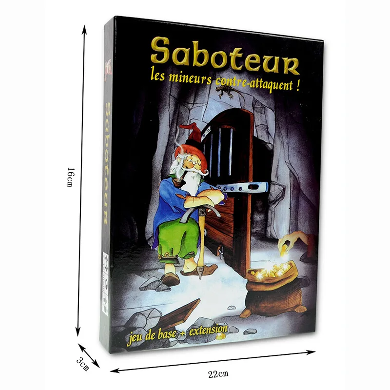 Настольная игра Saboteur 1 + 2 версии/версия Saboteur1 Jeu De забавная настольная игра с английскими инструкциями семейная настольная игра