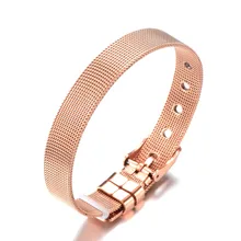 Браслет с подвеской из нержавеющей стали, простой Регулируемый Браслет для пары, серебро/золото/розовое золото, брендовый браслет, браслет для женщин, ювелирное изделие