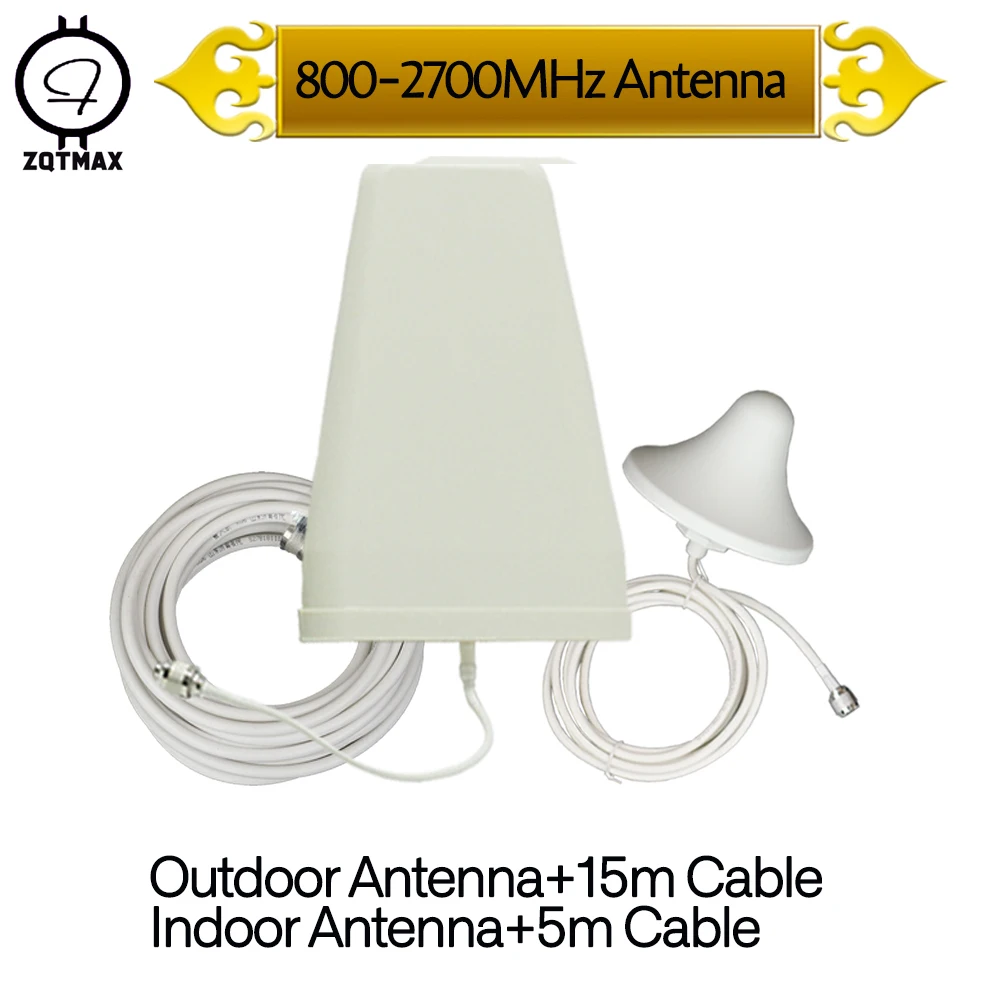 

ZQTMAX Omni antenna + Logarithmic period antenna for Cellular Signal Amplifier cell phone signal booster LTE 2g 3g 4g 2600