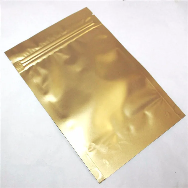 50 шт в наборе 26x36+ 6 см(10," x 14,2") 200 матовая зеленая сумка Золотой Алюминиевый Фольга упаковочная сумка с молнией металлический закрывающийся подарочная сумочка