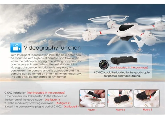 MJX X400 2,4G Квадрокоптер с дистанционным управлением drone RC вертолет 6-осевой можете добавить C4005 и поддержкой Wi-Fi FPV Wi-Fi в режиме реального времени