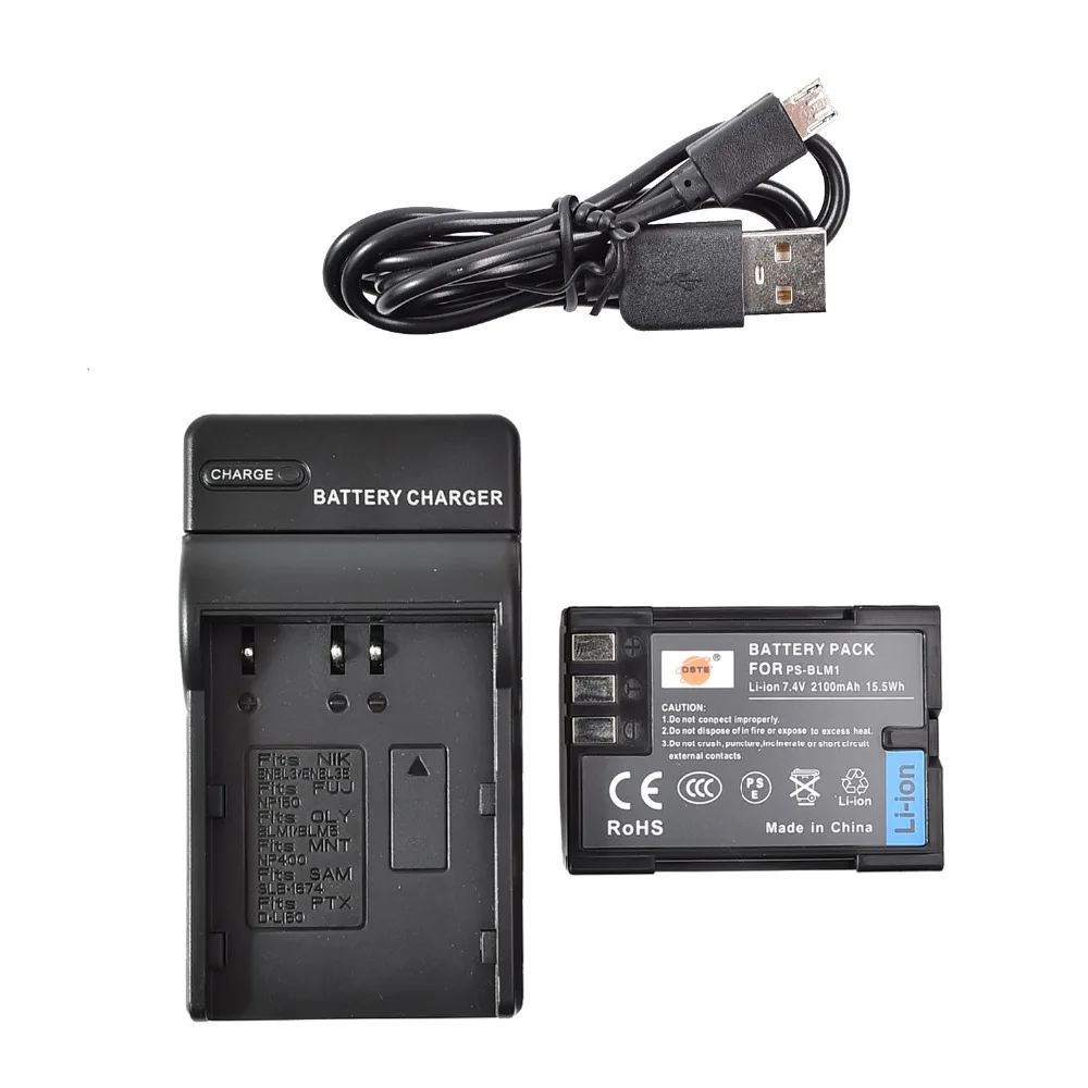 

DSTE PS-BLM1 BLM-1 Li-ion Battery with USB Charger for Olympus C-5060 C-7070 C-8080 E-1 E-3 E-30 E-300 E-500 E-510