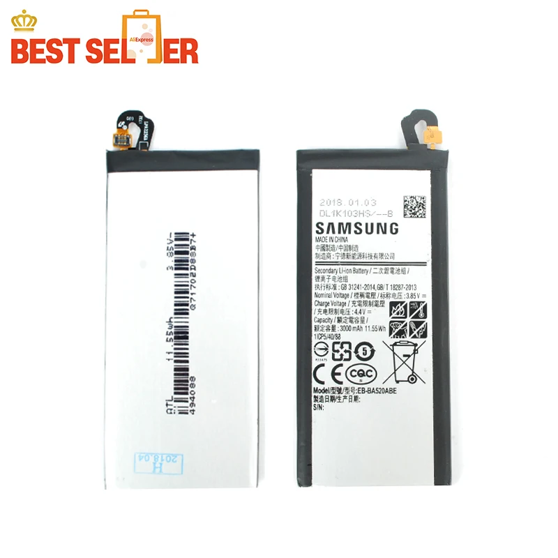 

Replacement Phone Battery EB-BA520ABE for Samsung GALAXY A5 2017 A520F SM-A520F 2017 Edition Free Shipping
