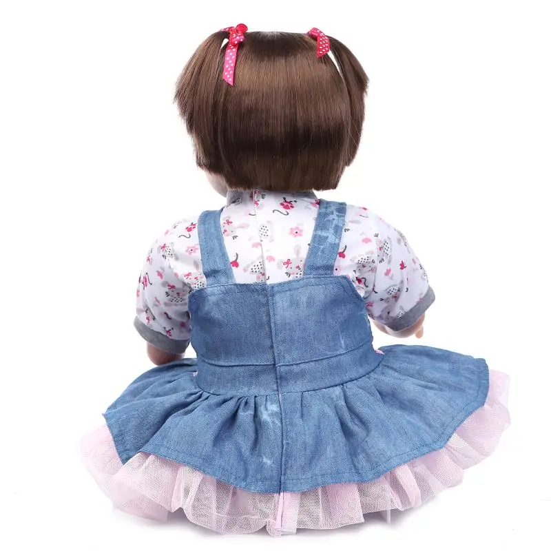 55 см мягкие силиконовые Reborn Baby Doll реалистичной для маленьких девочек куклы дети Подружки День рождения Подарки на Новый год