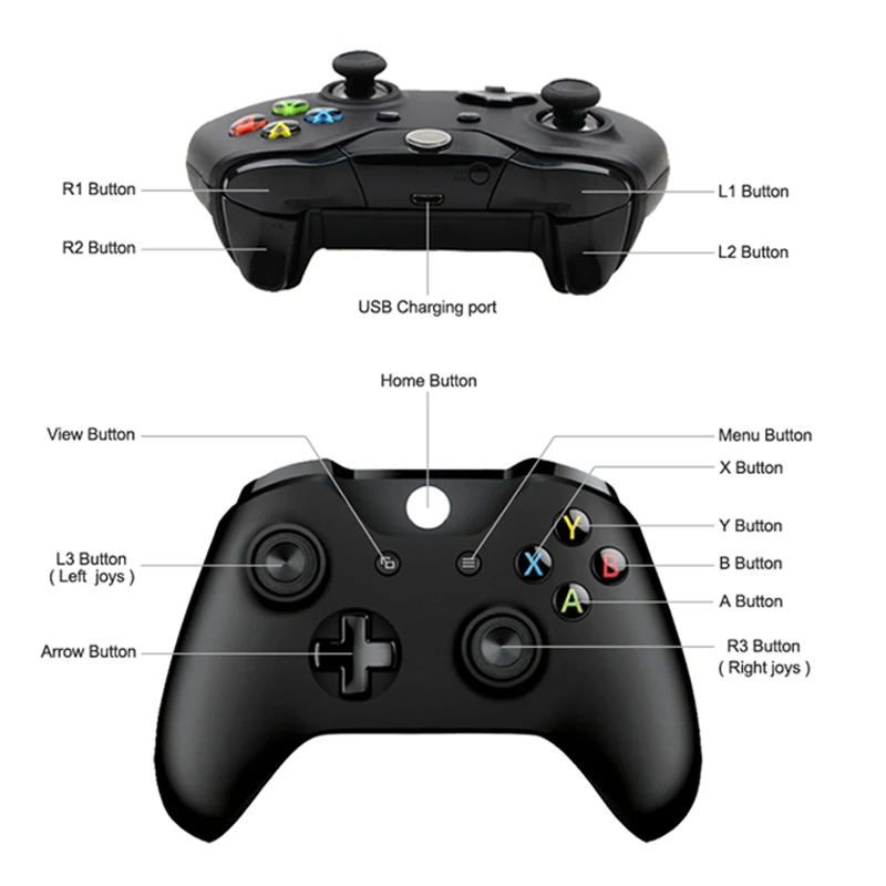 Bluetooth геймпад для Xbox One Беспроводной контроллер джойстика радость площадку для Xbox One консоли джойстик для Win7/8/10 шт