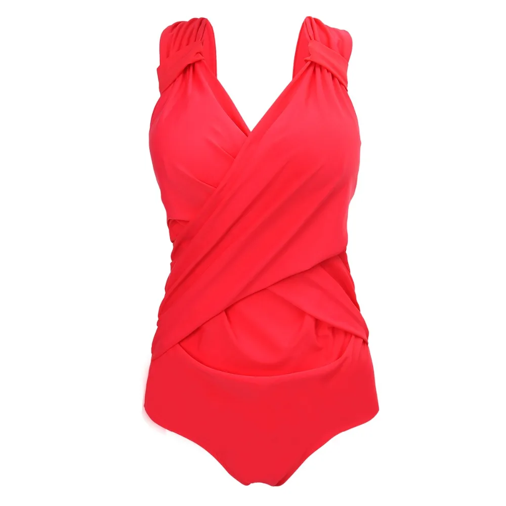 YOUDIAN New Arrival Large Cup Swimwear Women Plus Size Swimsuit One-piece Solid Bathing Suit Push Up bikini 2019 mujer thong