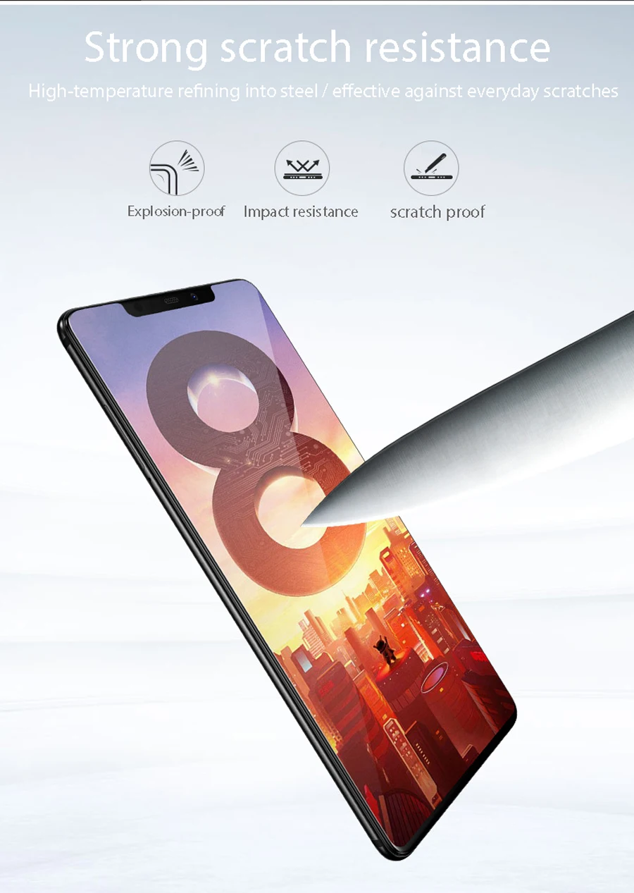 Tempered Glass For Xiaomi Mi 8 9 Pro SE A1 A2 Lite A3 Mi8 9t Protective Glass on For Xiaomi Mix 3 Film Screen Protector Full