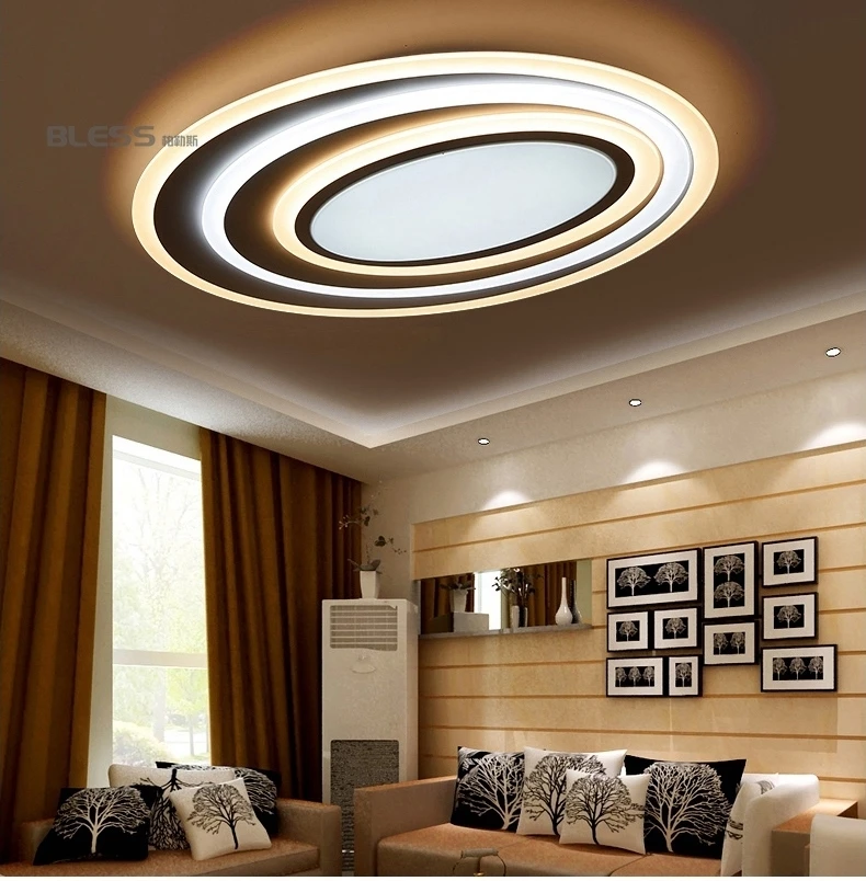 Затемнения + пульт Управление современные светодиодные потолочные светильники для Гостиная Спальня 3 цвета Температура новый