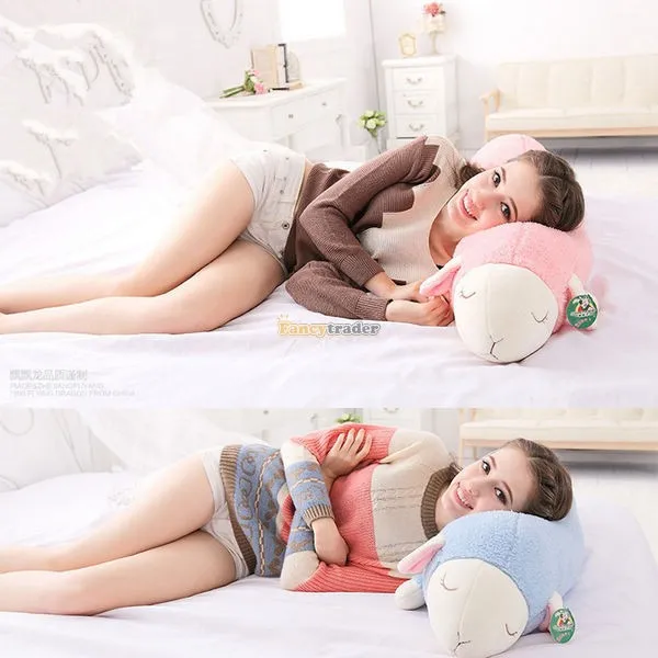 font b Cute b font 97cm Giant Stuffed Sleepy Sheep Toy Soft Plush Sheep Doll