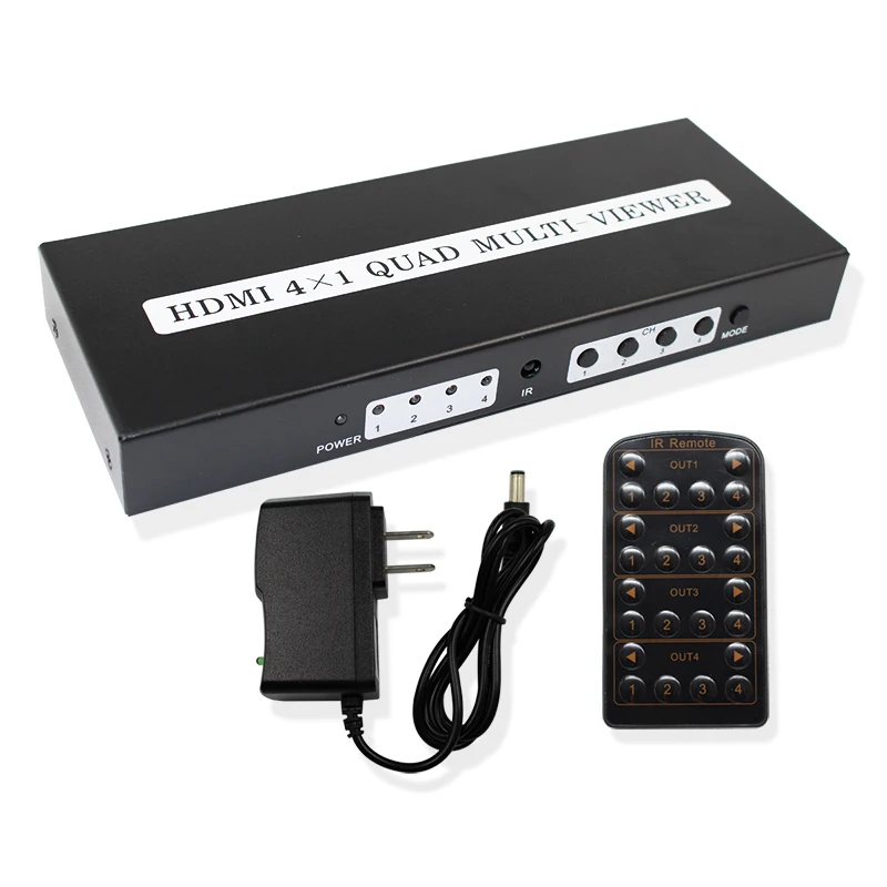 4X1 HDMI Multi-viewer HDMI Quad Screen Real Time Multiviewer with HDMI seamless Switcher function full 1080P&3D