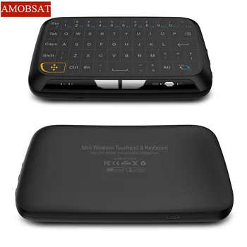 

AMOBSAT H18 Mini USB 2.4Ghz Wireless Virtual Keyboard Touchpad Mice Air Mouse Rubber with Li Battery for PC Xbox 360 PS4 TV Box