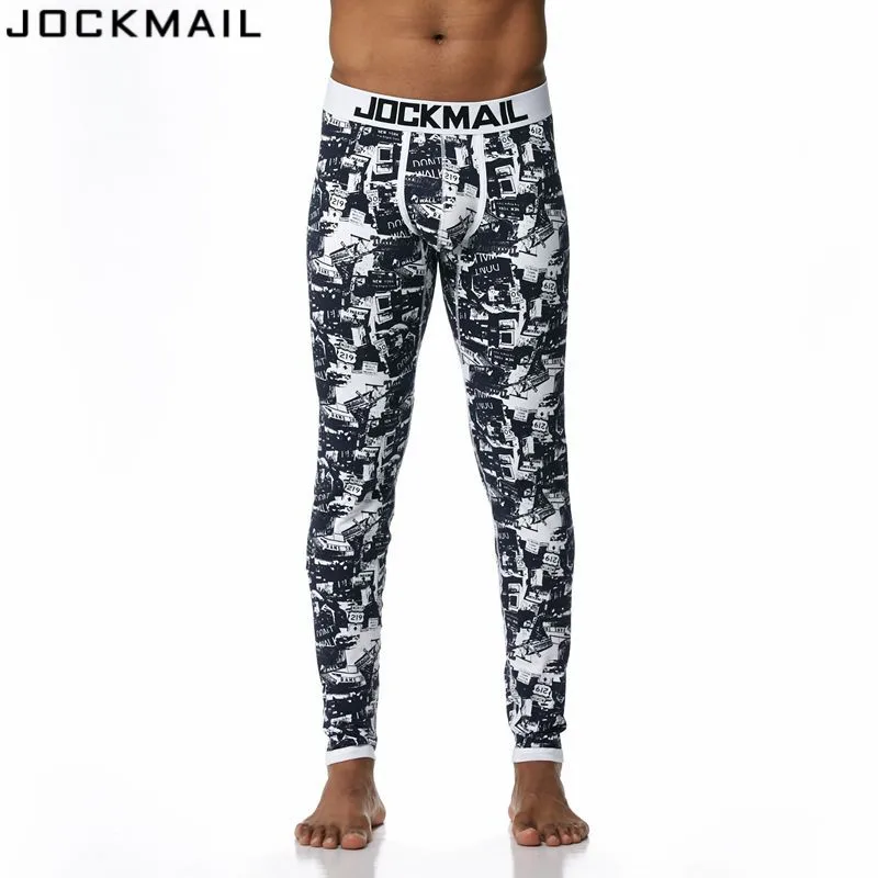 

JOCKMAIL Brand Men Long Johns Cotton Printed leggings Thermal Underwear cueca Gay Men Thermo Underwear Long Johns Underpants