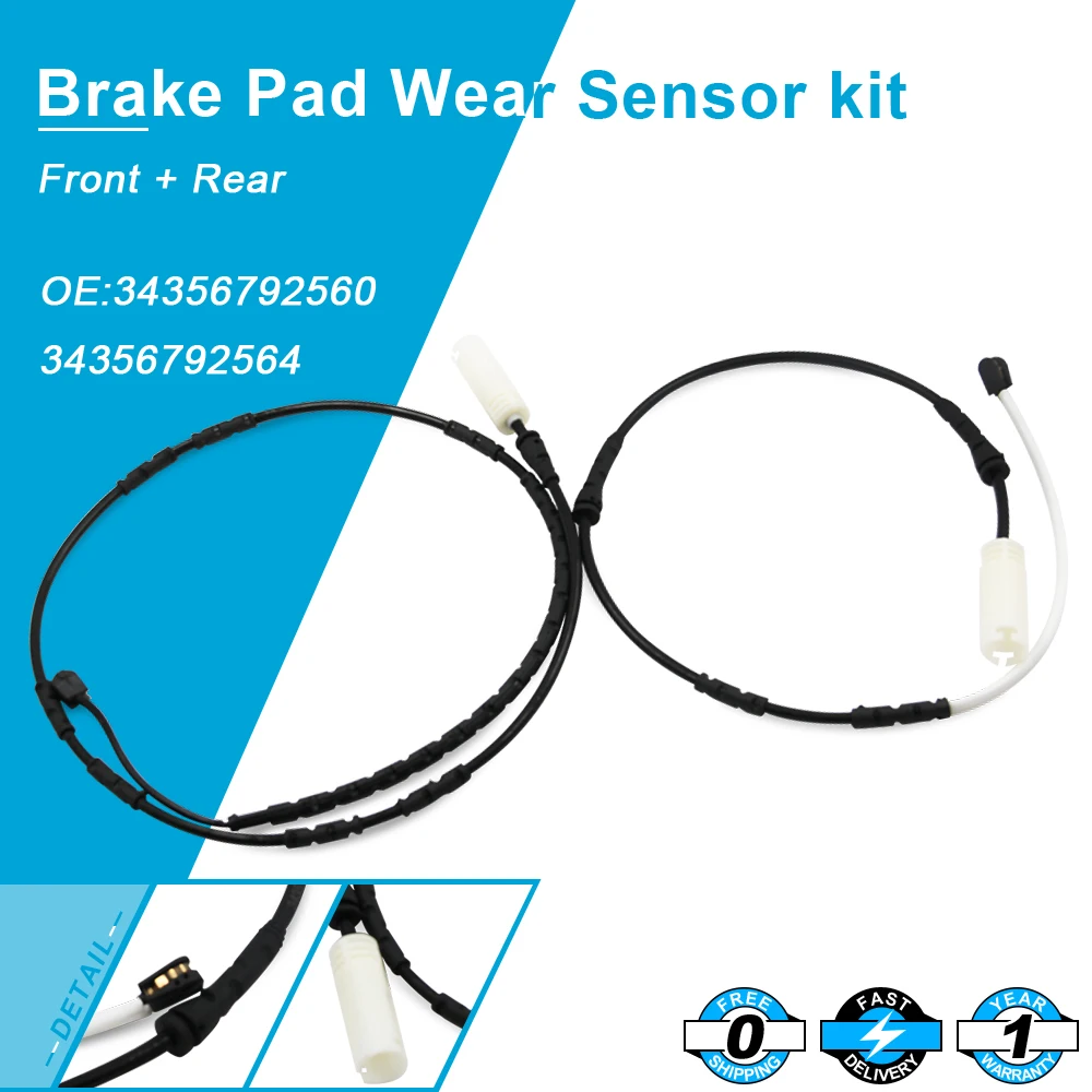 

New Brake Pad Wear Sensor Kit Front+Rear Fit For BMW E90 E92 E93 34356792560