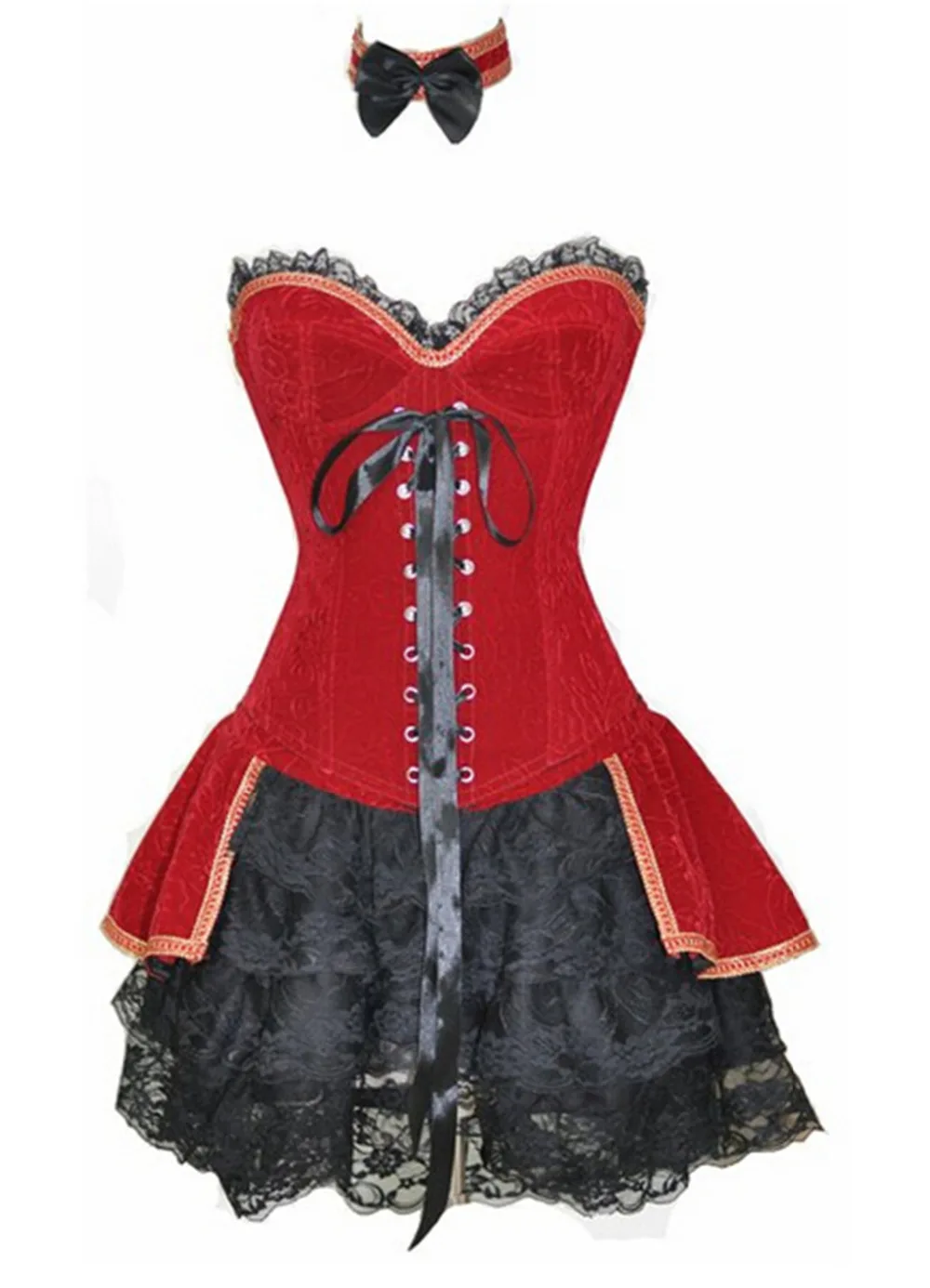 Gothic Retro Renaissance Palace Overbust corset and Christmas cosplay