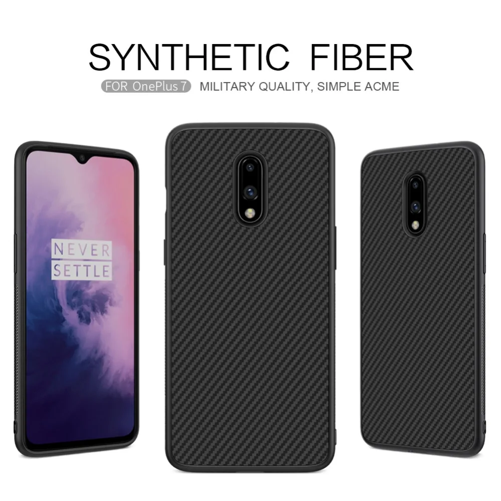 Чехол для Oneplus 7 Nillkin Synthtic Fiber PC задняя крышка чехол для Oneplus7 Мягкий сенсорный чехол для телефона для One Plus 7 Nilkin жесткий чехол Capa