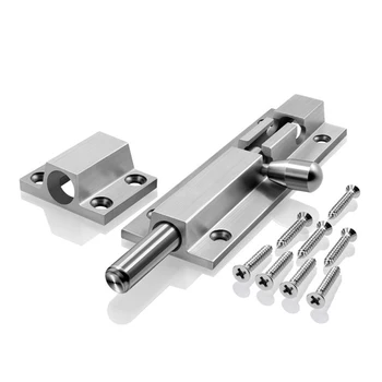 

6/12" 304 Stainless Steel Cast Slide door latch barrel bolt Home Gate Door Security Guard Stainless Steel Flush Latch Bolt Slide