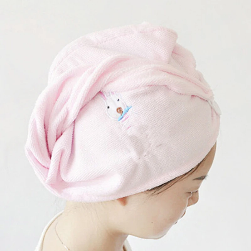 

1Pc Women Hair Drying Magic Towel Bath Towel Beach Hat Cap Head Wrap Quick Dryer Super Absorbent Towel Bathroom Accessories