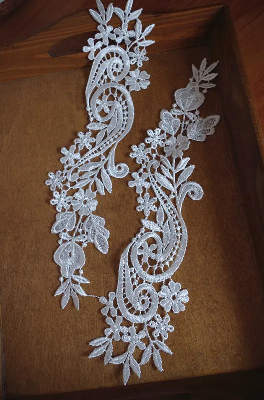 lace applique, venice lace applique, retro floral lace applique, bridal lace , dgdh005b 10pair