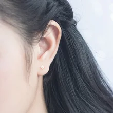 2019 Authentic 925 Sterling Silver Romantic Flower Clear CZ Stud Earrings for Women Charm jewelry 2019 Authentic 925 Sterling Silver Romantic Flower Clear CZ Stud Earrings for Women Charm jewelry