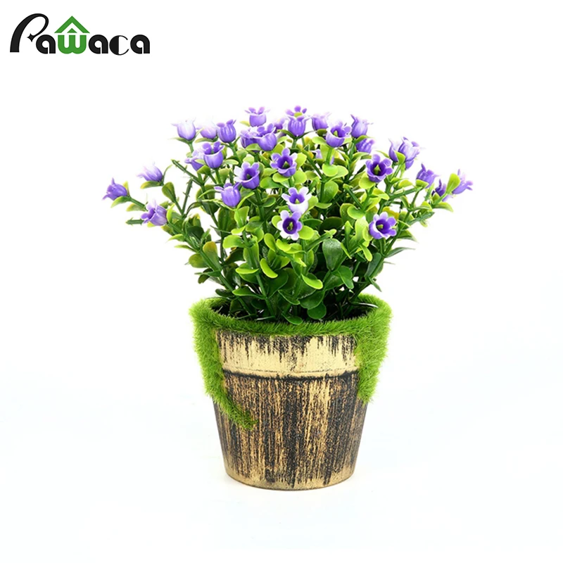 

Flower Green Plant Bonsai (Including Pots) Plastic Artificial Flowers Jewelry Living Room Office Simulation Plant Decoration