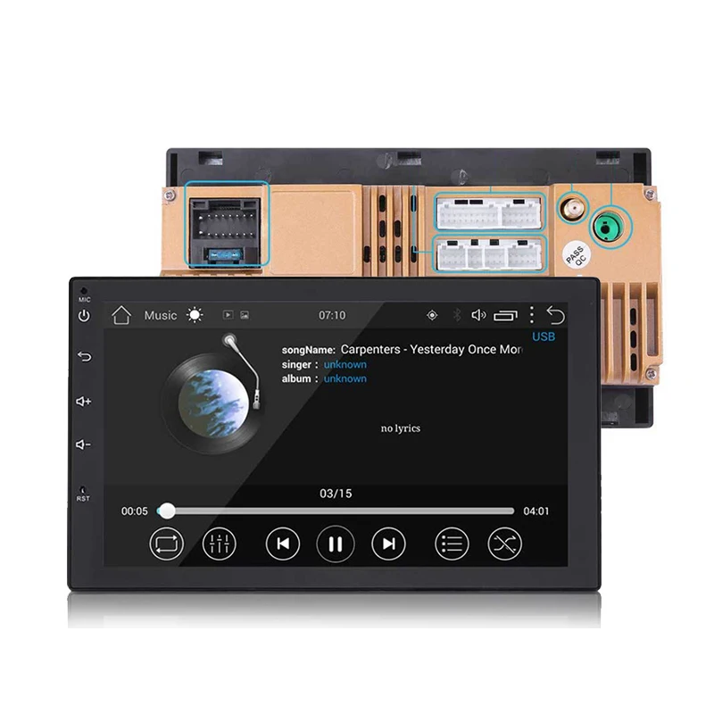 7inch 2Din Touch Screen Car Media Stereo Player 4 core GPS Navigation