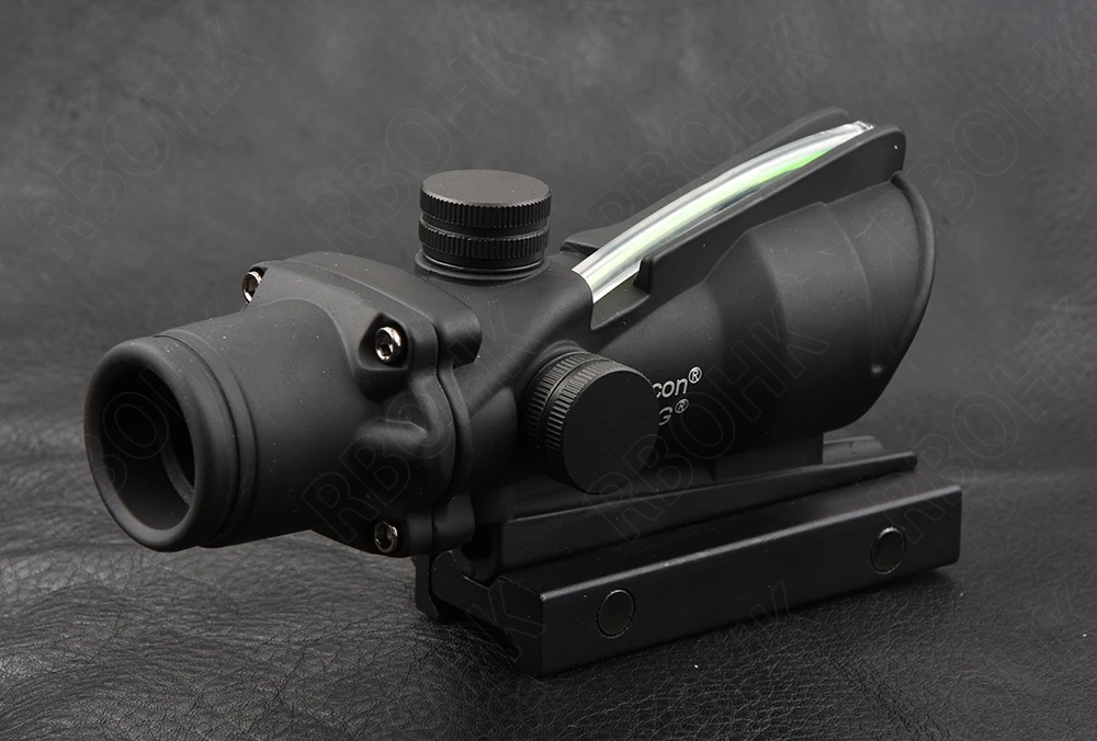 Тактический trijicon ACOG Стиль 1X32 тактический Красный точка зрения Настоящее зеленое волокно оптический прицел на винтовку с 20 мм Пикатинни M2284