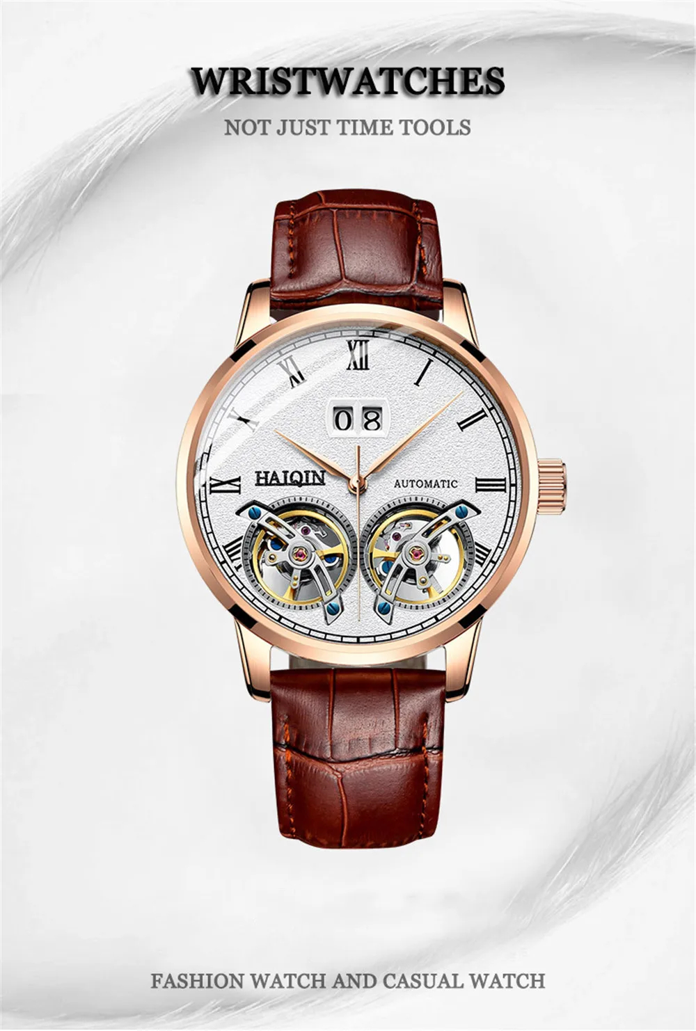 HAIQIN мужские часы лучший бренд класса люкс механические деловые мужские часы Tourbillon военные спортивные полностью Стальные наручные часы reloj hombre
