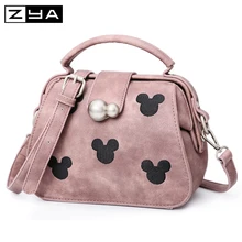 2016 Fashion Women Character Messenger Bags Minnie Mickey shoulderBag Leather Handbags Clutch Bag Bolsa Feminina mochila Bolsas
