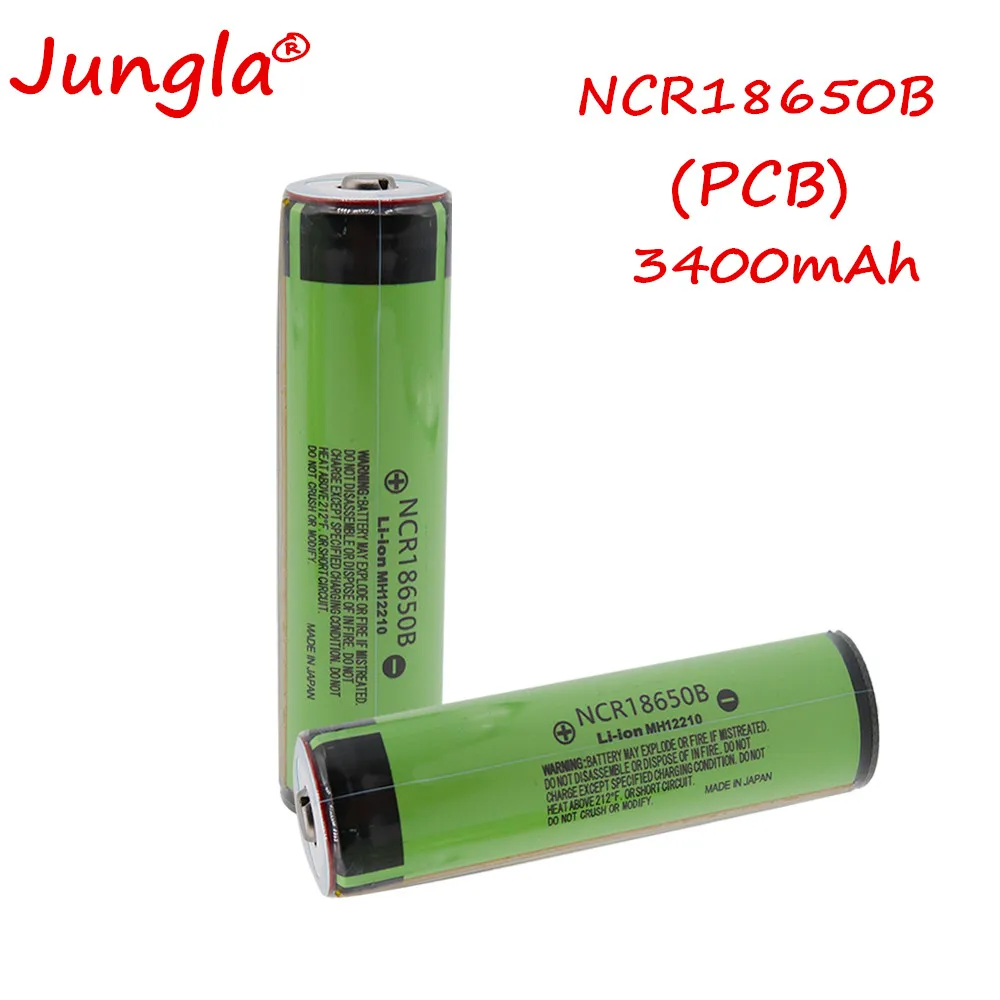 

New 100%Original Protected 18650 NCR18650B Rechargeable Li-ion battery 3.7V With PCB 3400mAh For Flashlight batteries use